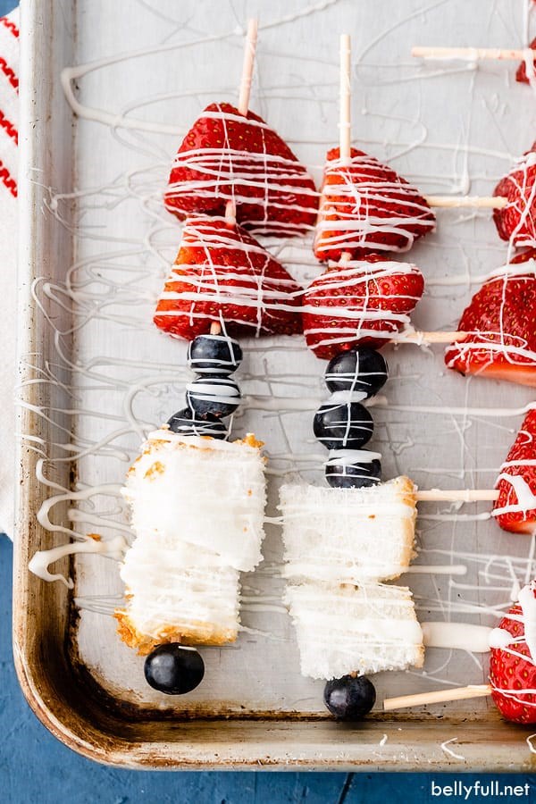 Dessert fruit kabobs