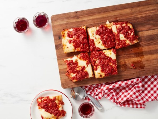 Detroit-style pepperoni pizza 