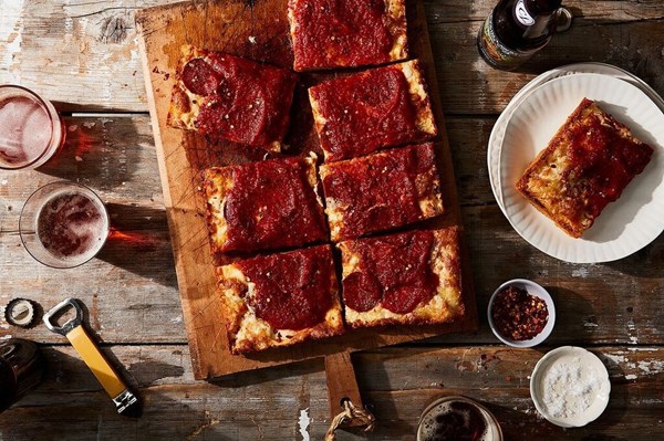 Detroit-style pizza