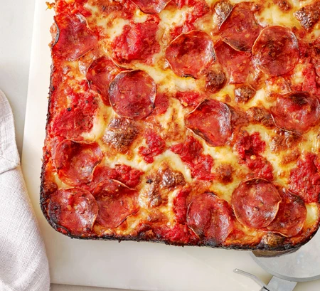 Detroit style pizza