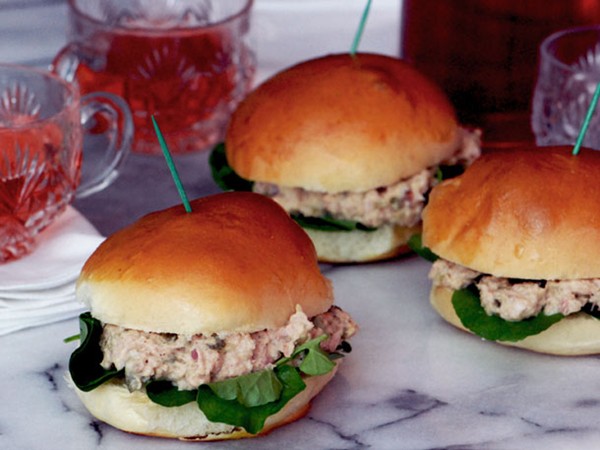 Deviled ham salad sandwich