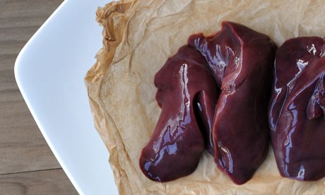 Devilled chicken livers on toast with watercress
