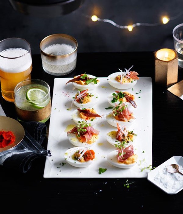 Devilled eggs three ways