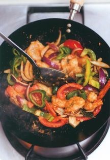 Devilled prawns