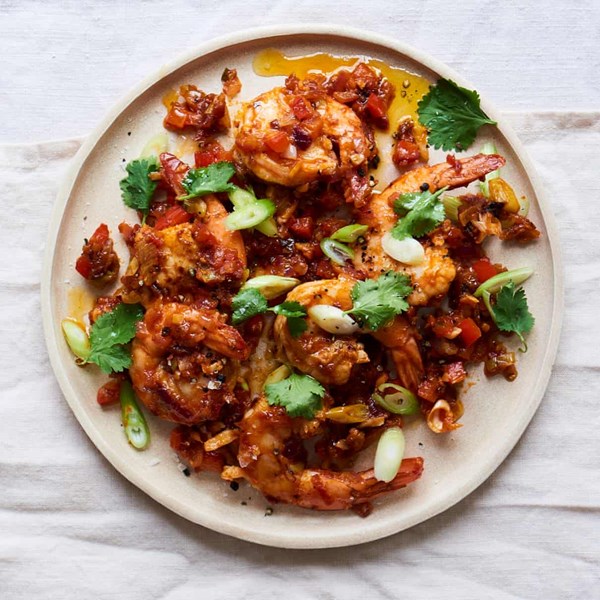 Devilled prawns