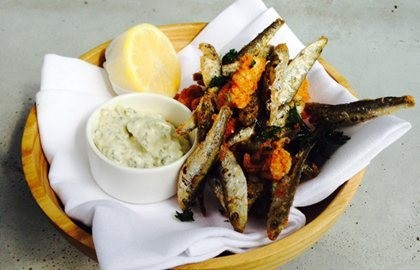 Devilled whitebait and calamari with tartare sauce