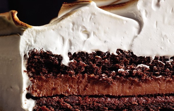 Devil's food cake with black pepper boiled icing