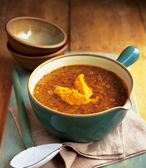 Dhal soup with pumpkin