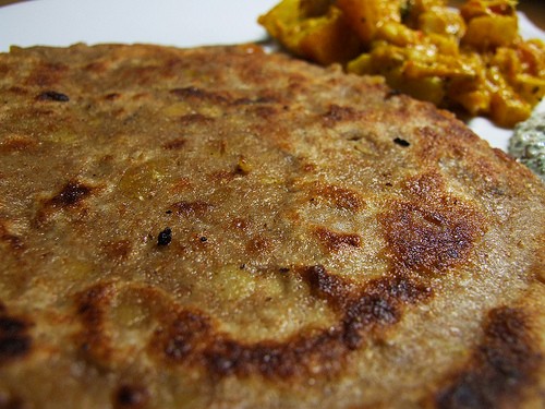 Dhal ‘stuffed’ parathas
