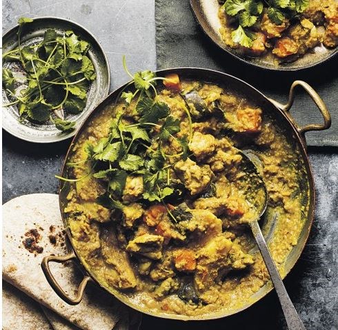 Dhansak with chicken thighs
