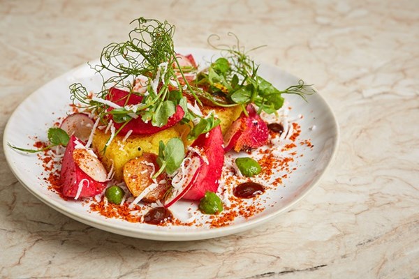  Dhokla with apple and beetroot
