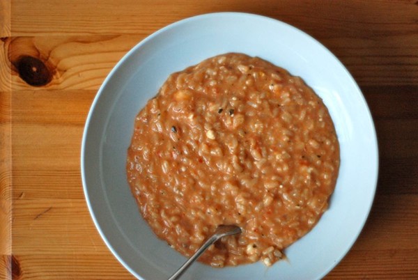 Diane Kochilas' tomato, oregano and feta risotto