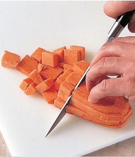 Dicing root vegetables