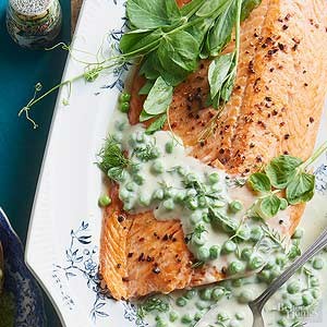 Dijon & dill creamed pea sauce