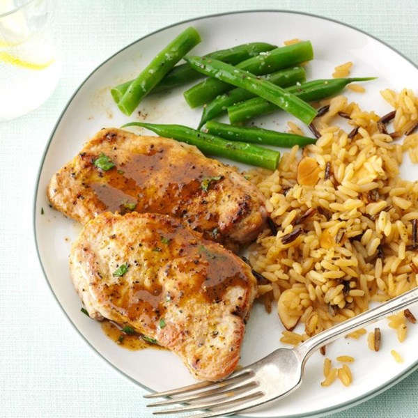 Dijon pork medallions