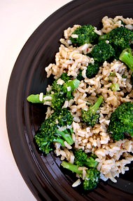 Dijon rice with broccoli