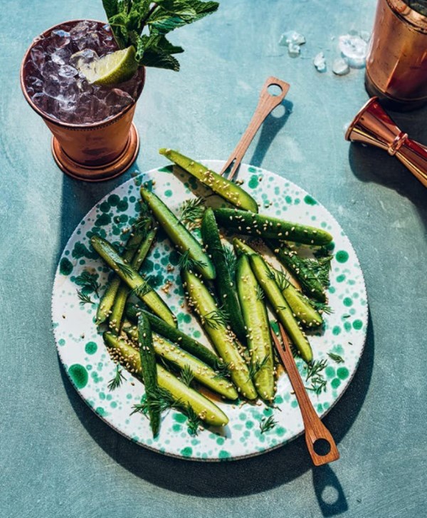 Dill & sesame pickled cucumbers
