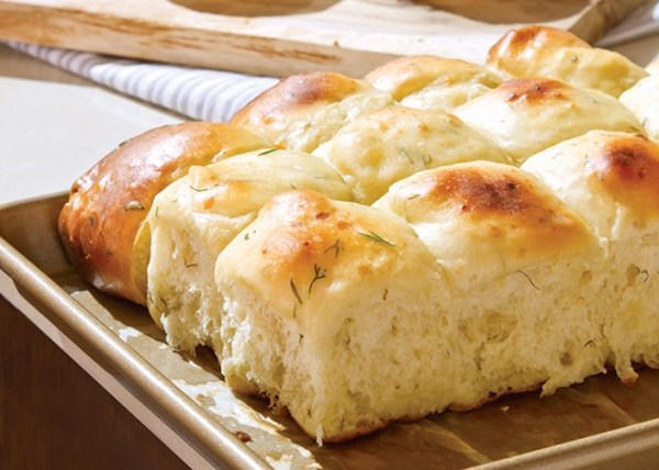 Dill and Gruyère rolls [Parker House roll dough]