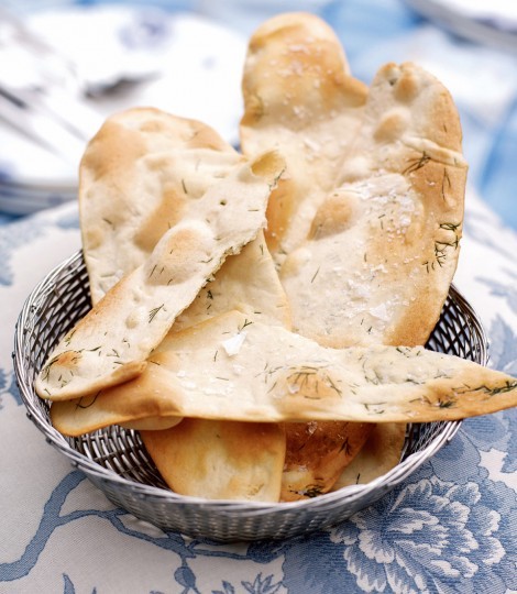 Dill and Maldon sea salt flatbreads