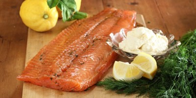 Dill-cured ocean trout with horseradish cream