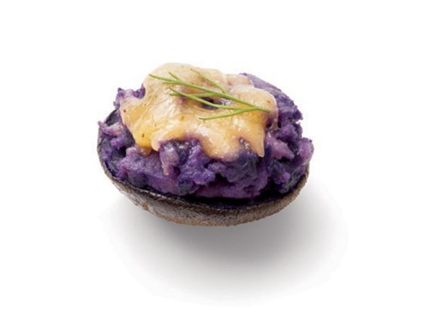 Dill Havarti stuffed purple potatoes 