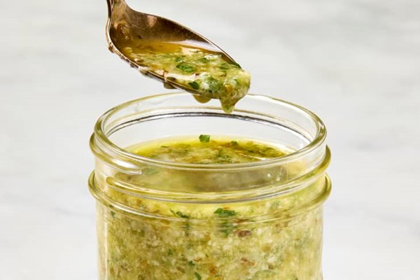 Dill-Parmesan vinaigrette