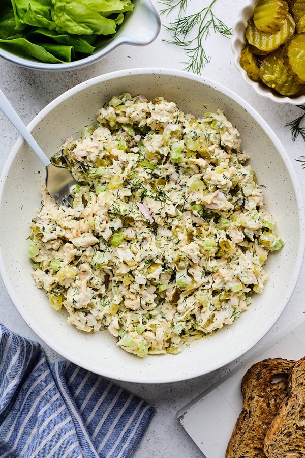 Dill pickle chicken salad