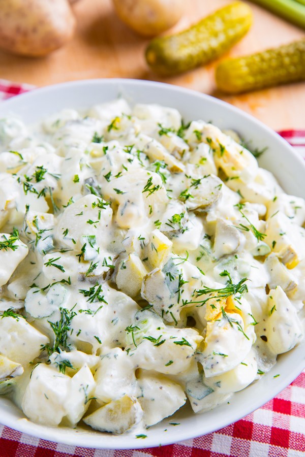 Dill pickle potato salad
