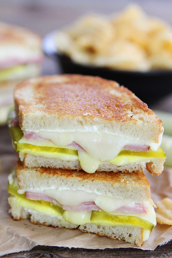 Dill pickle wrap grilled cheese