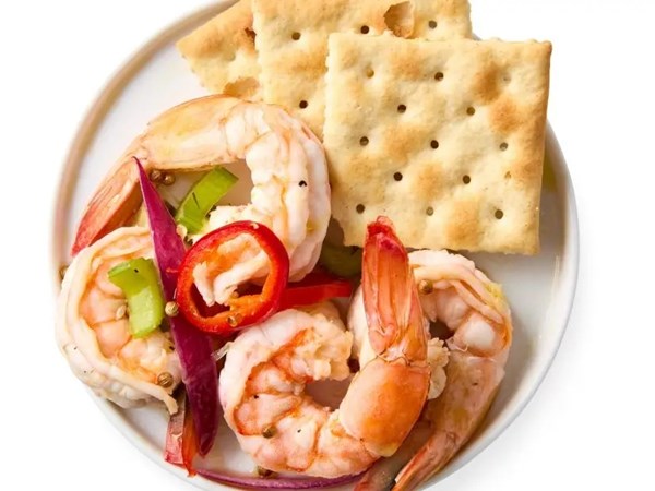 Dill-pickled shrimp
