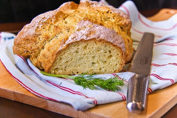 Dill soda bread
