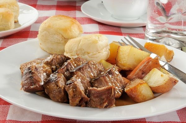 Dilled pot roast in mushroom sauce