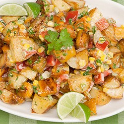 Dilled potato & grilled corn salad