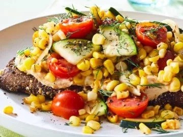 Dilled veggie toasts 