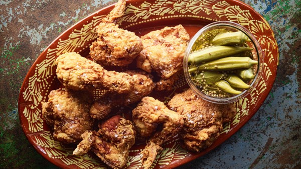 Dilly pickled okra