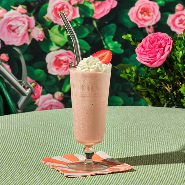 Diner-style strawberry milkshakes 