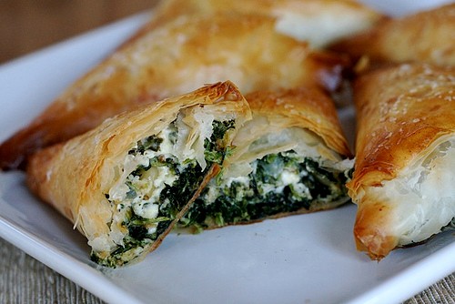 Dinner spanakopitas