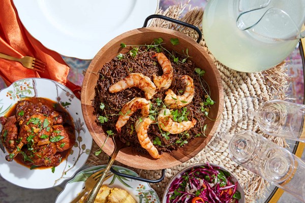 Diri djon djon with shrimp