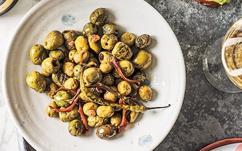 Dirty martini olives