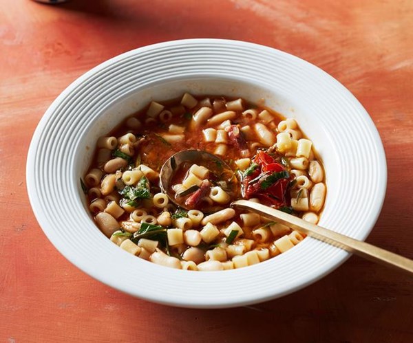 Ditali and beans with pancetta