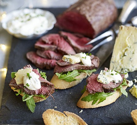 DIY British beef crostini 