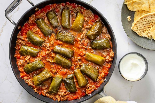 Dolma and ground beef skillet