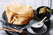 Dosa with sambar dal