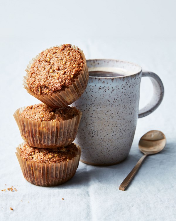 Double-apple bran muffins