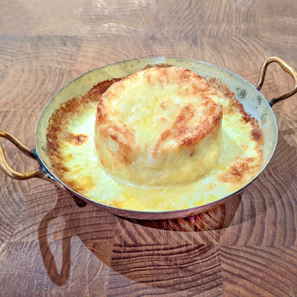 Double-baked cheese soufflé (Soufflé à la Suissesse)