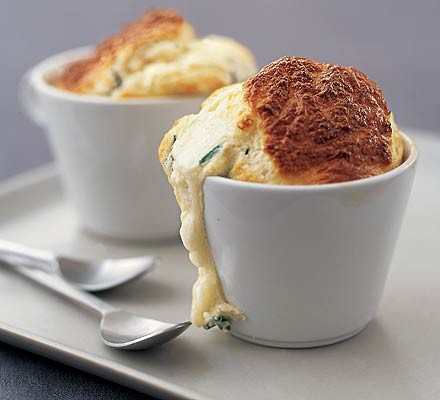 Double cheese soufflés