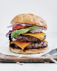 Double cheeseburgers, Los Angeles-style