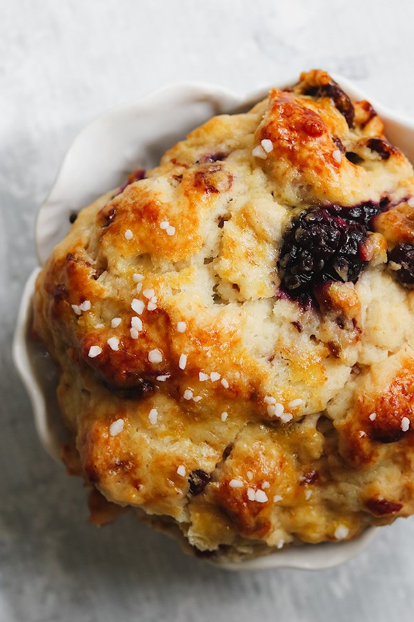 Double cherry Greek yogurt scones
