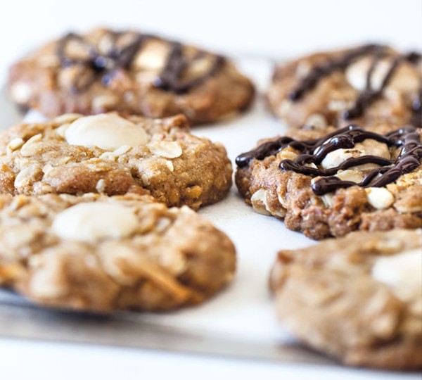 Double choc Anzac biscuits