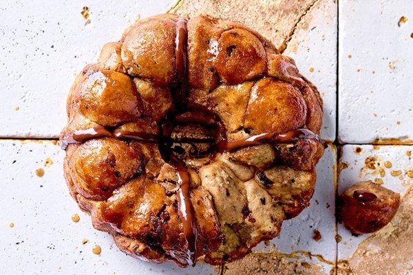 Double choc bun pull-apart